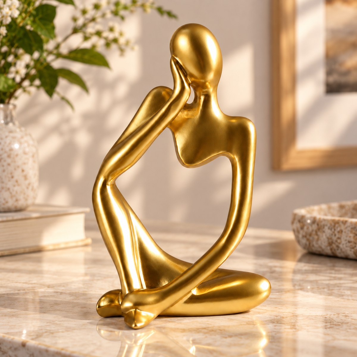 Gold Right-Thinking Abstract Thinker Figurine
