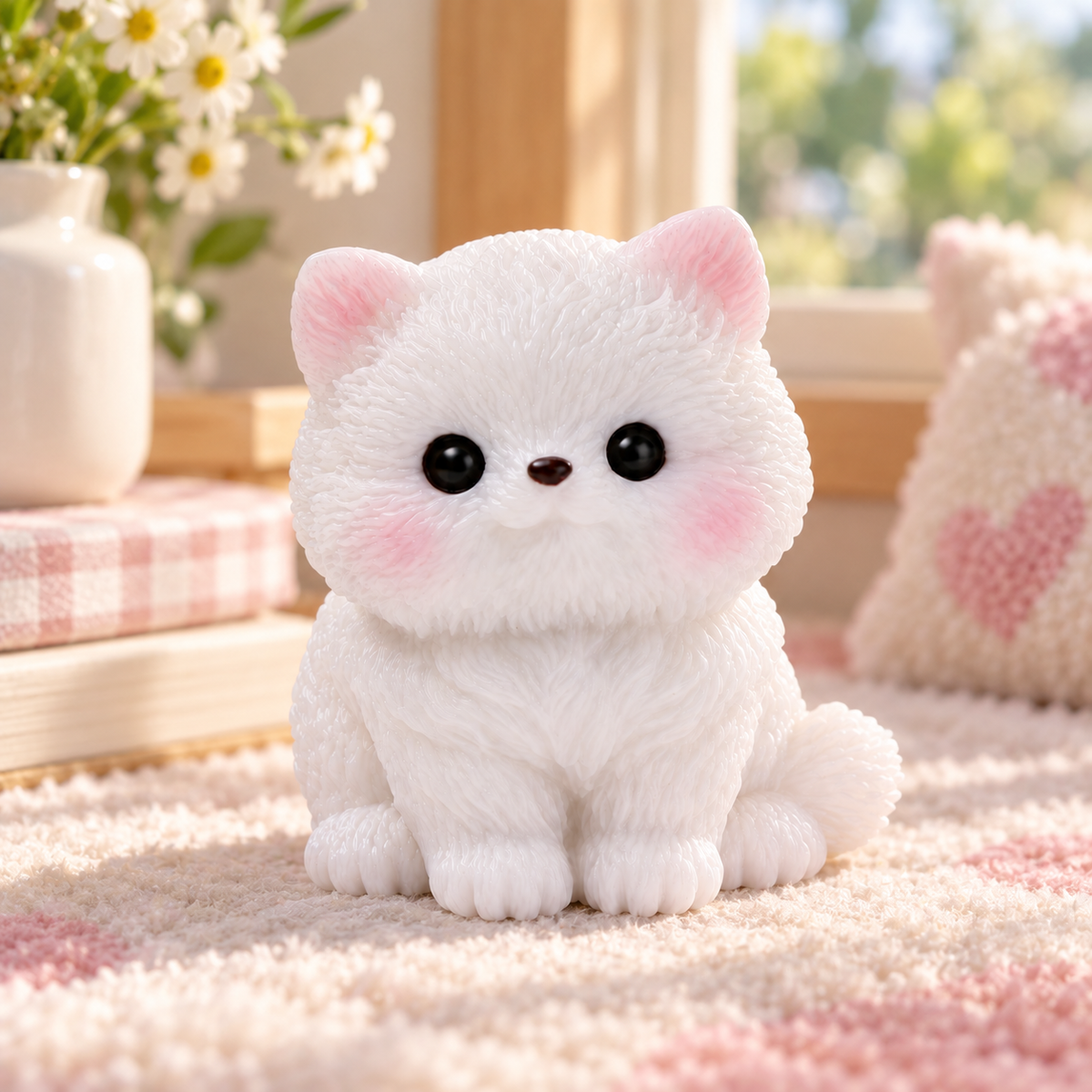 Sitting Cat Mini Resin Figurine
