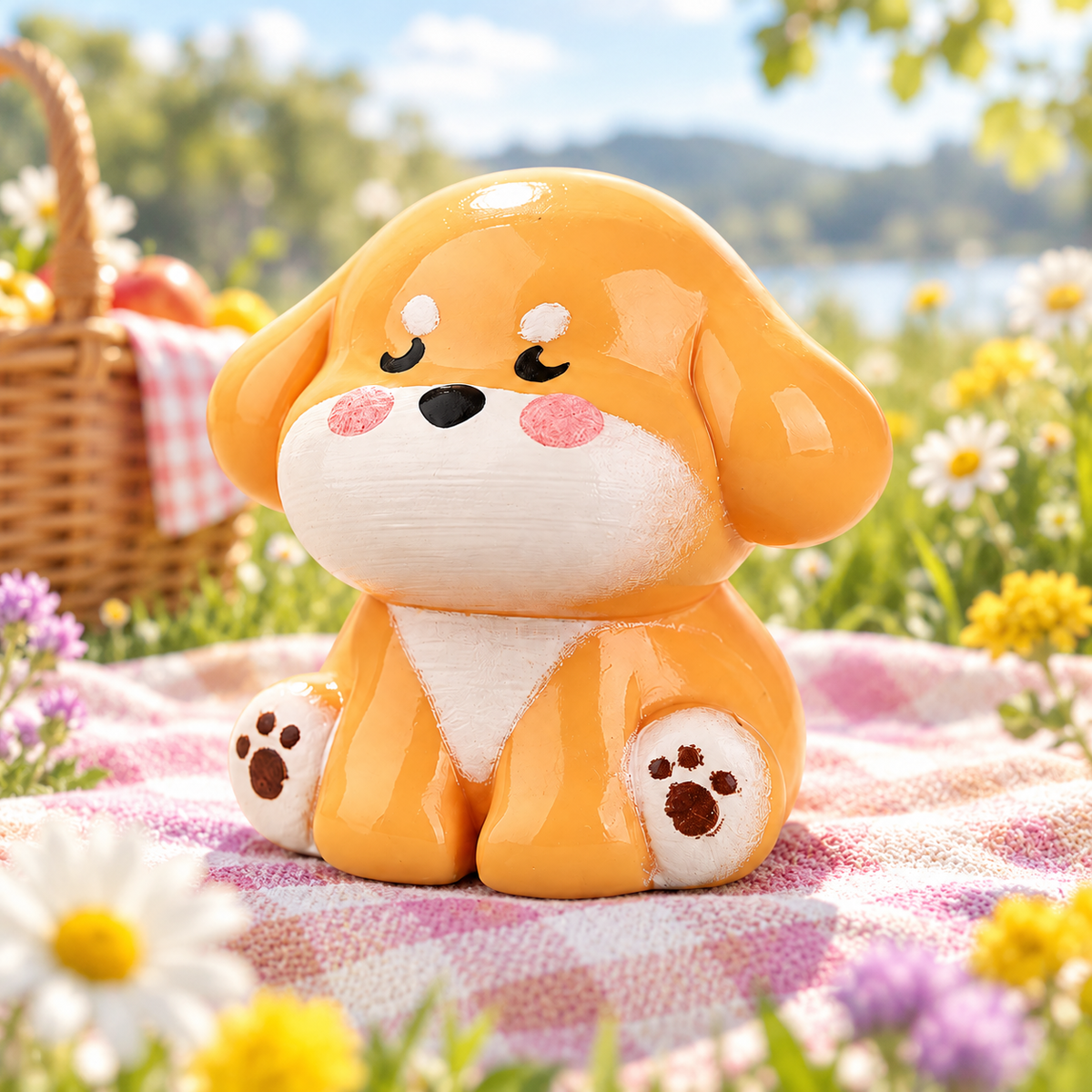 No. 4 Golden Retriever Mini Resin Figurine