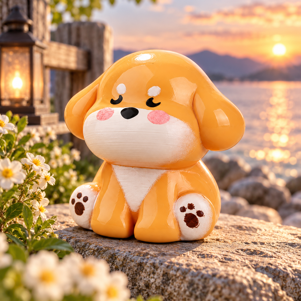 No. 4 Golden Retriever Mini Resin Figurine