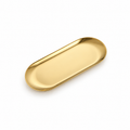Matte Gold Stainless Steel Oval Tray
